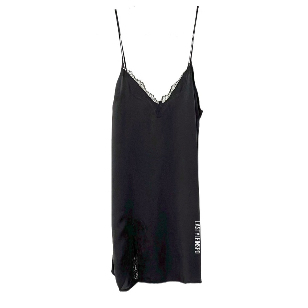 UO Urban Outfitters Out From Under Satin Laced Slip Black Size XS - Picture 3 of 4